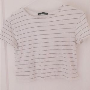 Striped crop tee